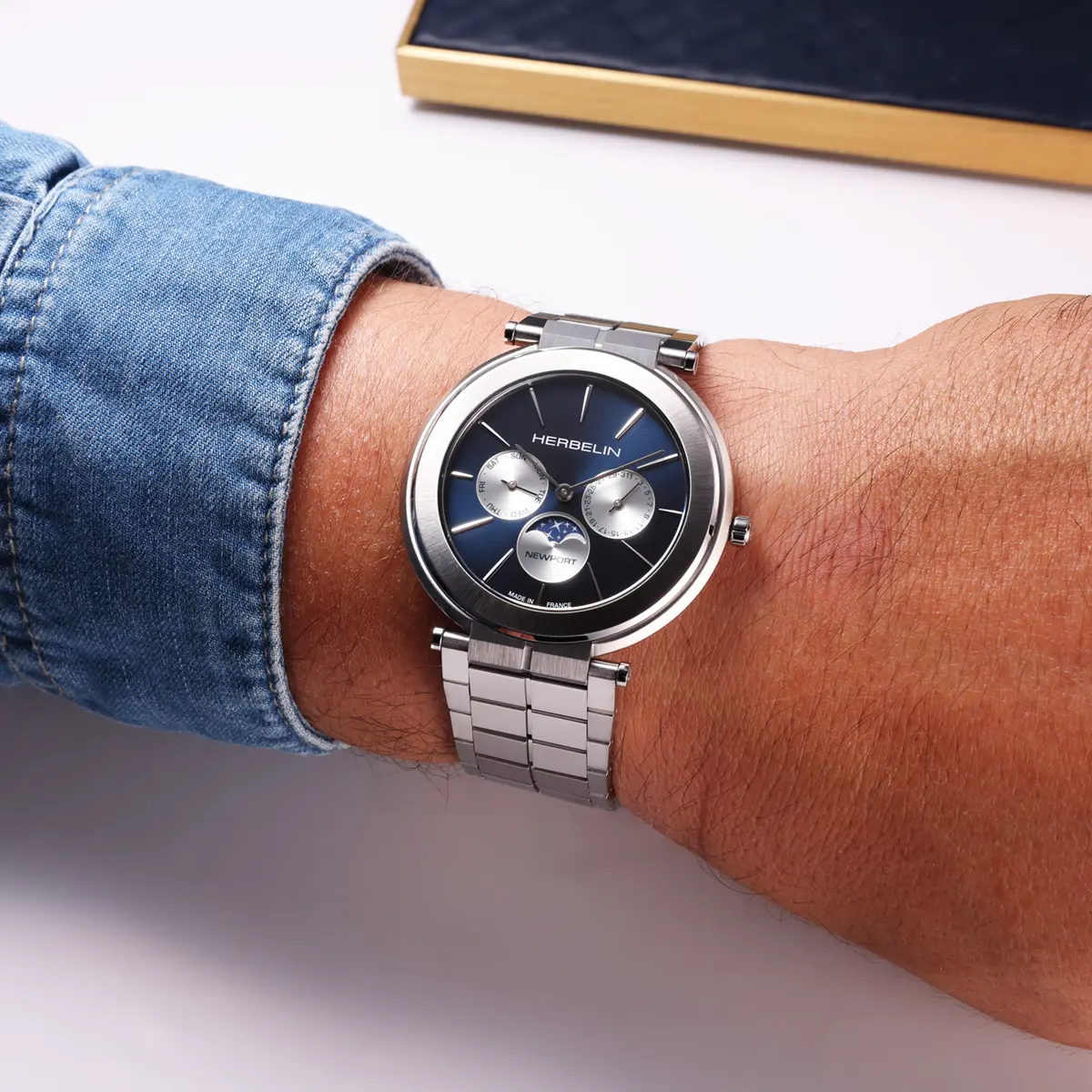 NEWPORT – SLIM PHASE DE LUNE – ACIER