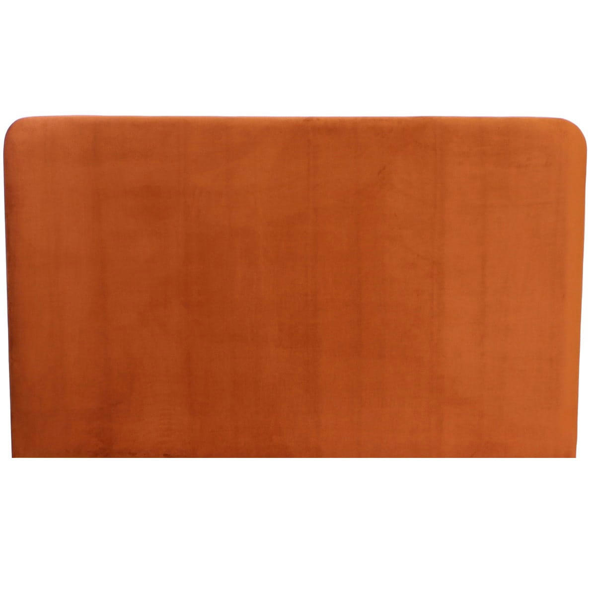 - Tête de lit en velours rouille 160 cm