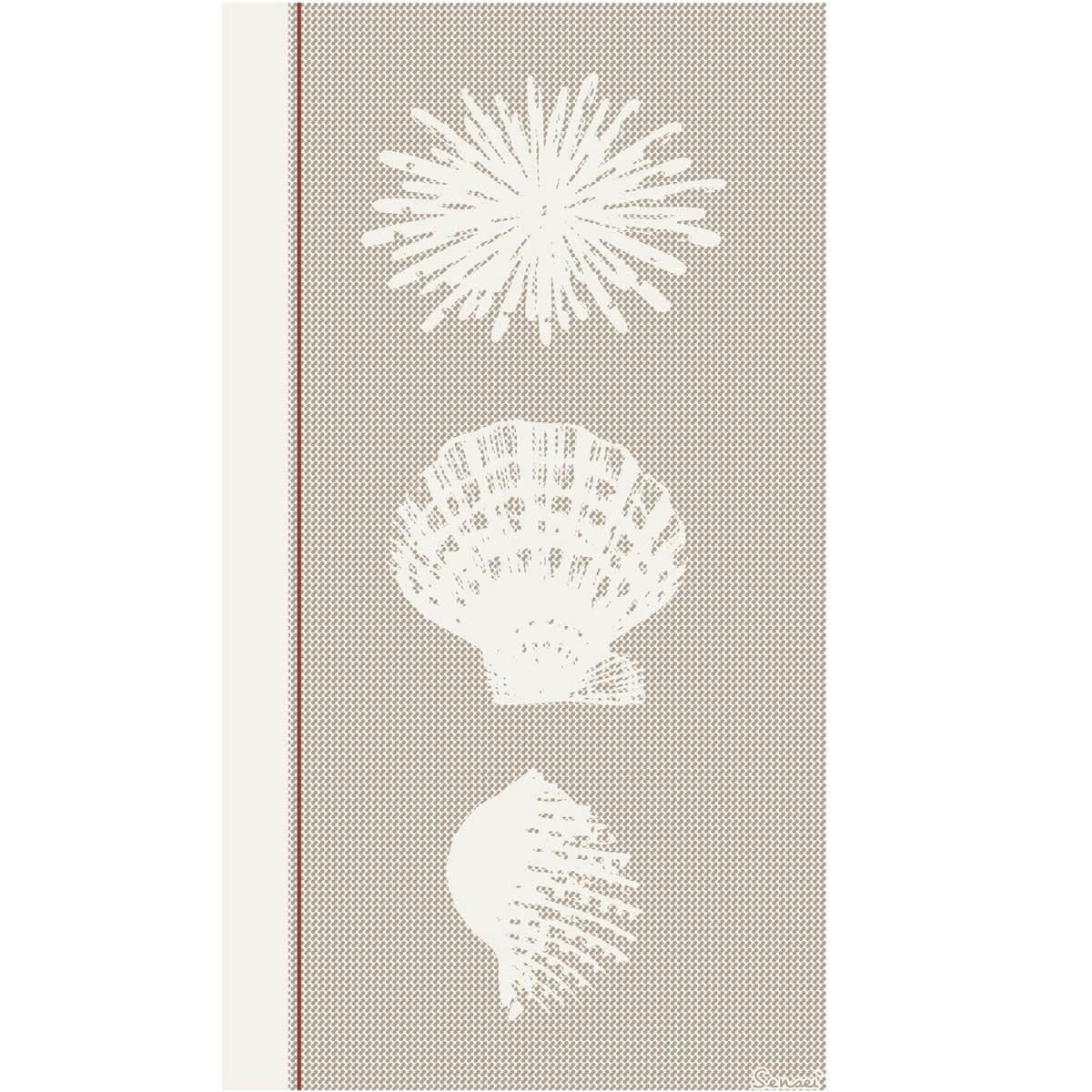 CHIC SHELLS - Serviette de plage velours 100x180 cm