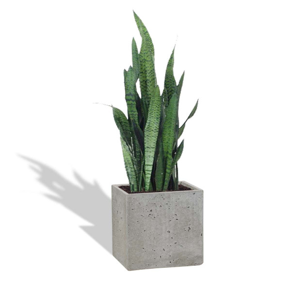 Donica Betonowa Zewnętrzna Zadora TOWER S 31x25x30 szary naturalny