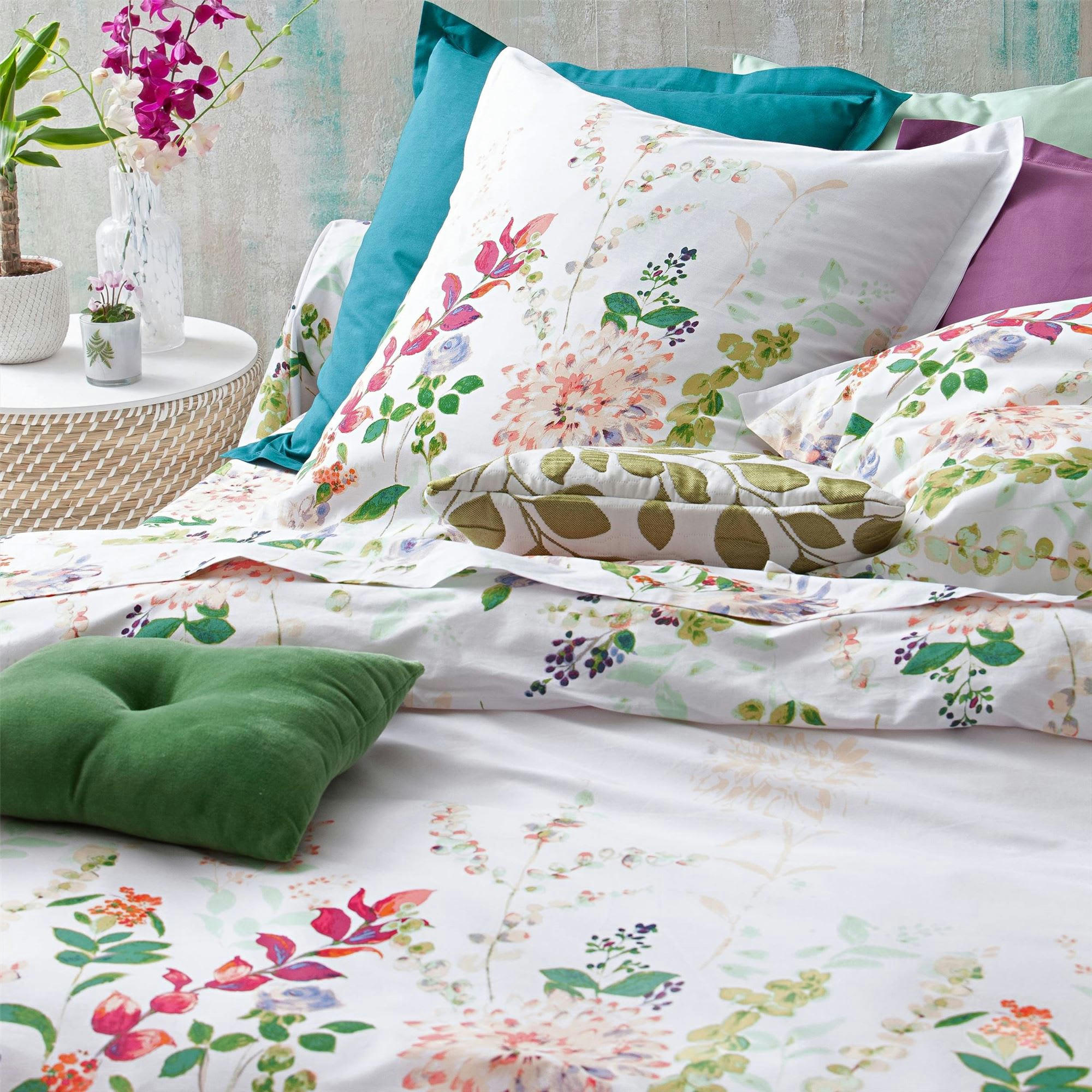 SELENA - Housse de couette 240x220 multicolore en coton