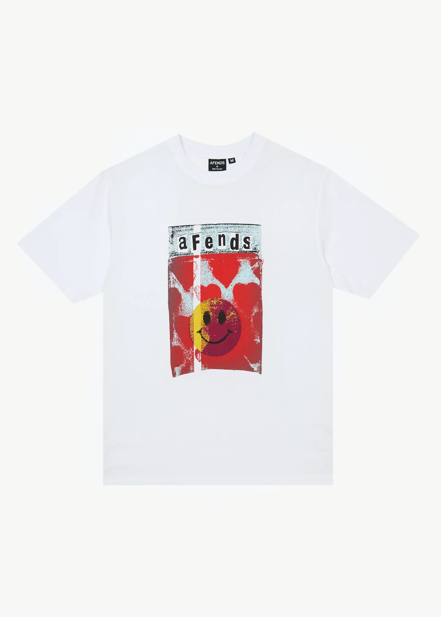AFENDS Mens Dime Bag - Retro Tee - White