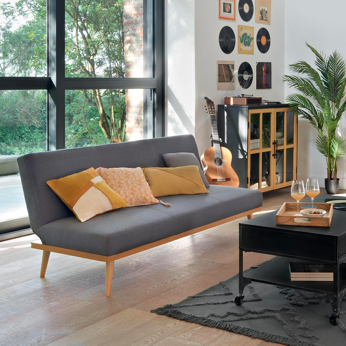 Sofa bed "Dohan" 3-seater, Slate Grey
