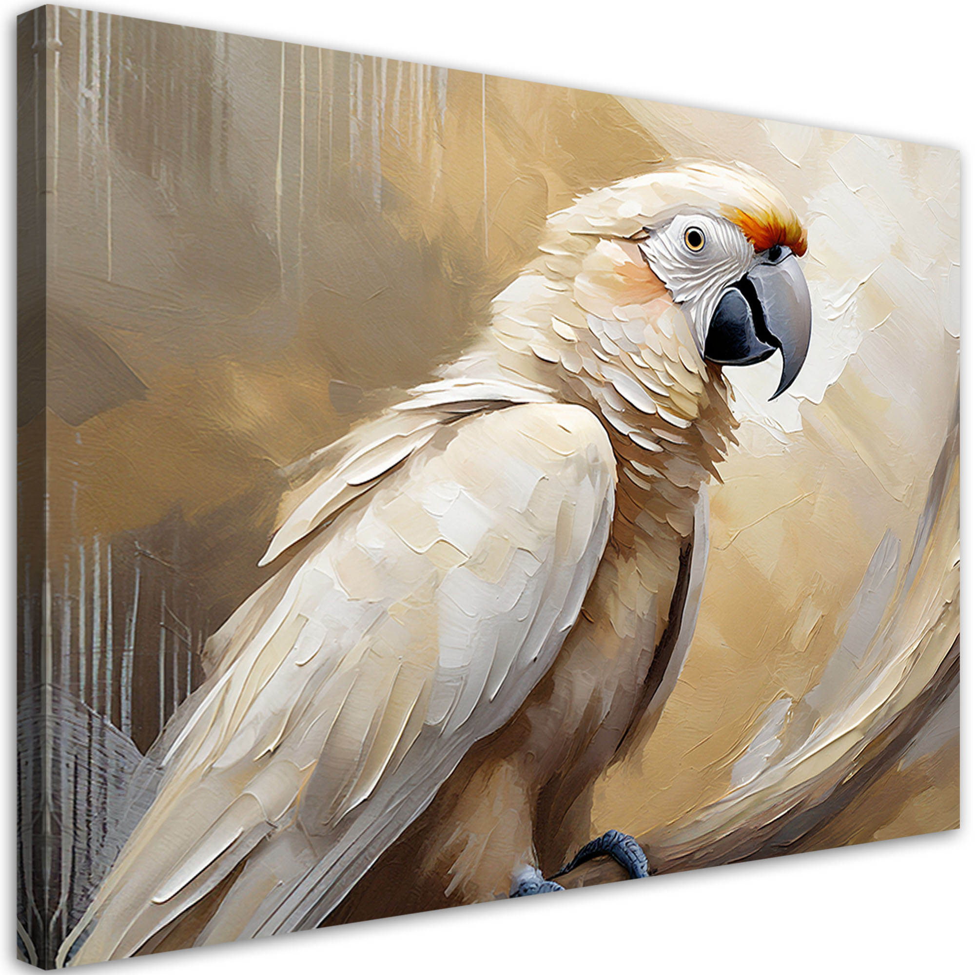 Feeby Obraz, AI Papuga ptaki malowany 60x40
