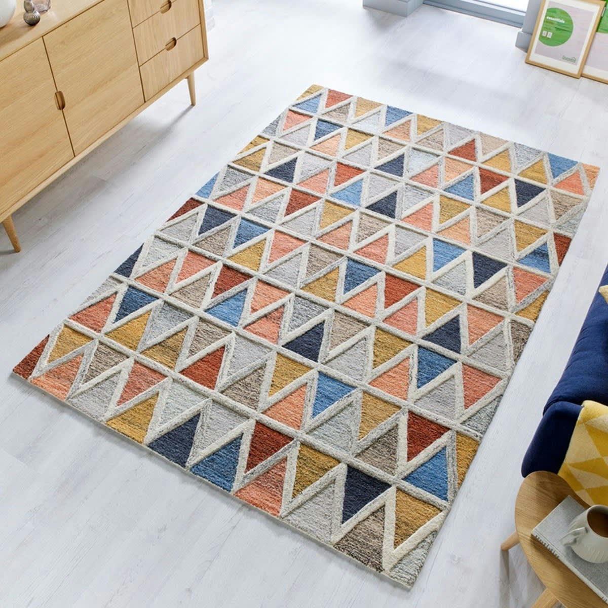 DODGE - Tapis de salon moderne en Laine Multicolore 160x230 cm