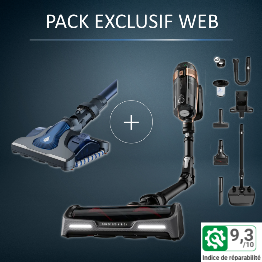 Pack Exclusif Web - Aspirateur balais X-FORCE FLEX 15.60   Tête Aqua