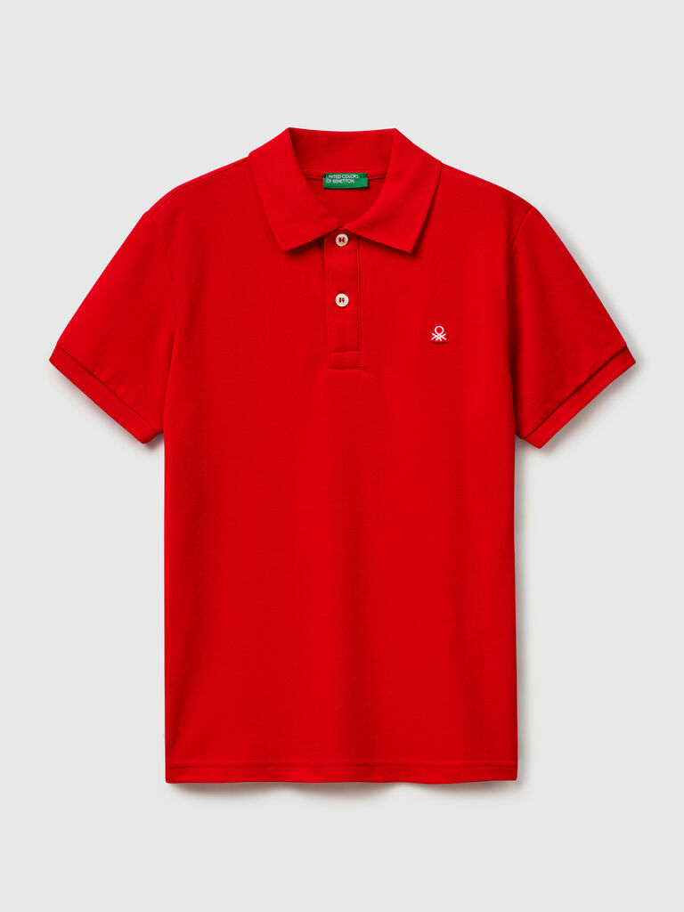 Slim fit polo in pure cotton
