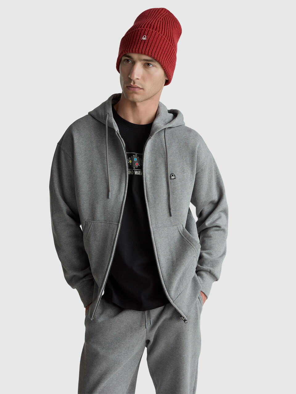 Cotton blend sweatshirt with logo