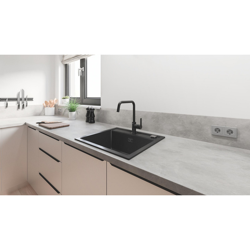 Mitigeur pour évier de cuisine avec bec en U Start noir mat GROHE