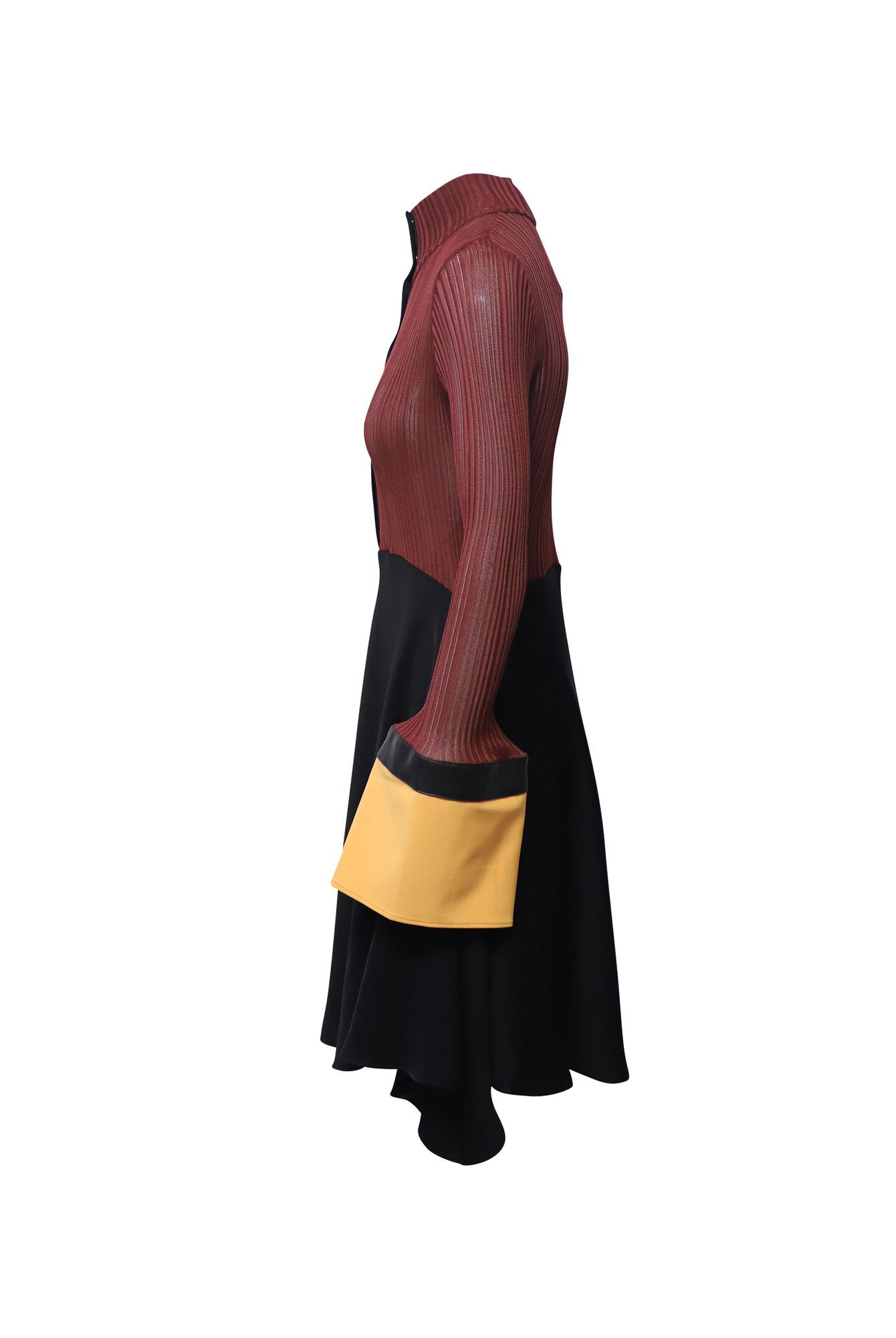 Ellery Preloved Concourse Tulip Sleeve Dress in Multicolor Polyester