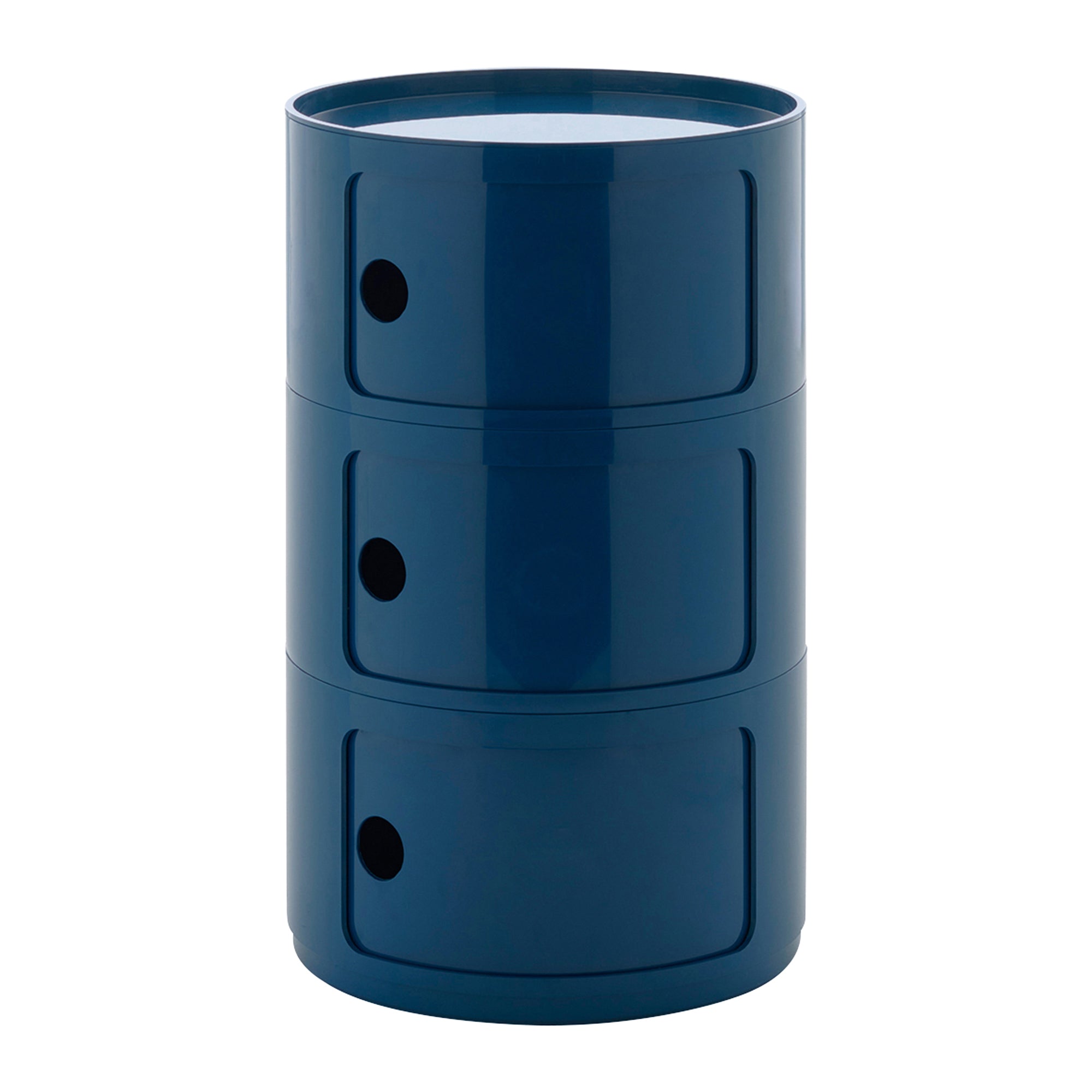 Kartell Componibili Kast Ø 42 cm - 3 Modules - Blauw
