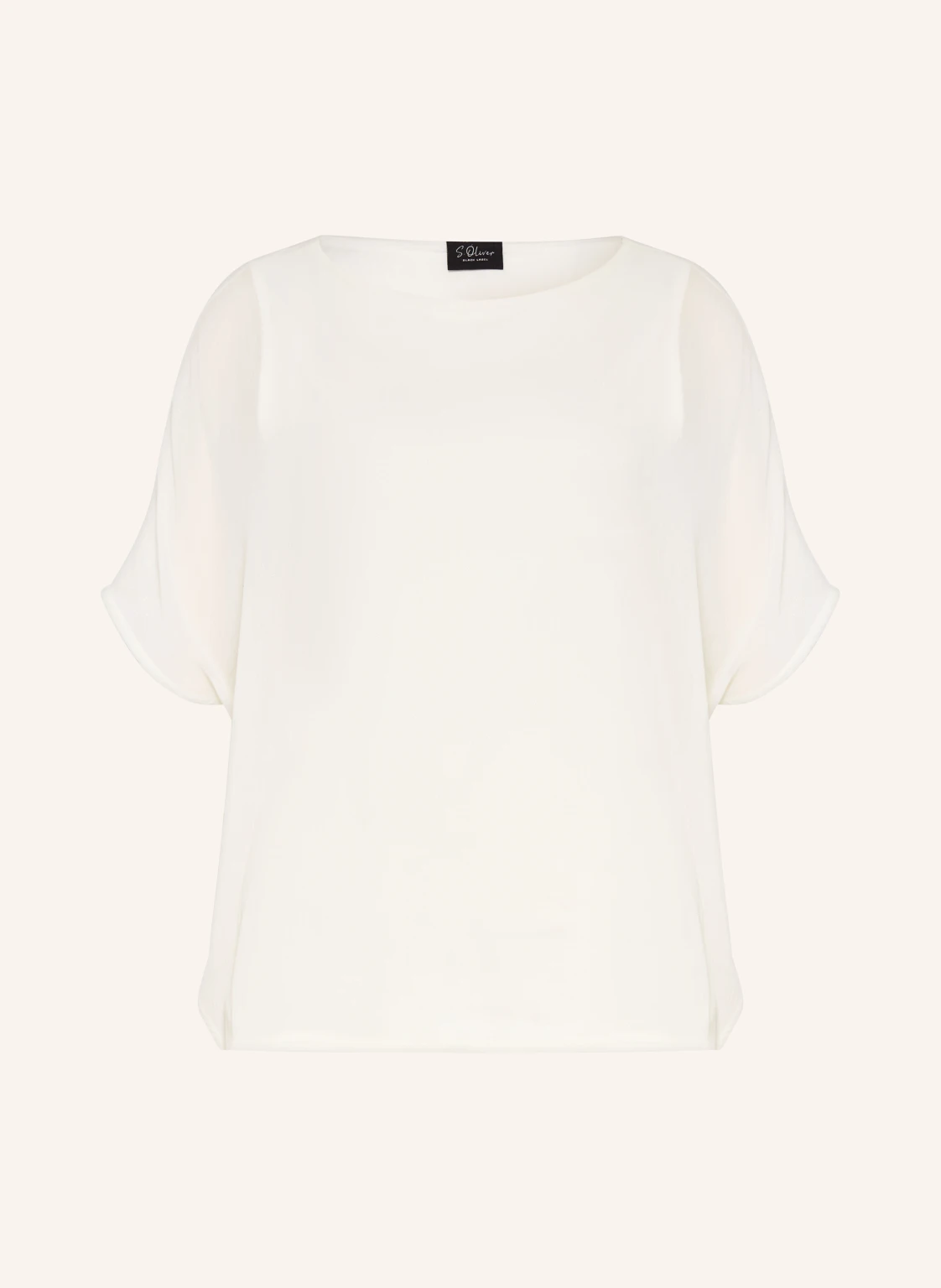 s.Oliver BLACK LABEL Blusenshirt mit Plissees und Glitzergarn