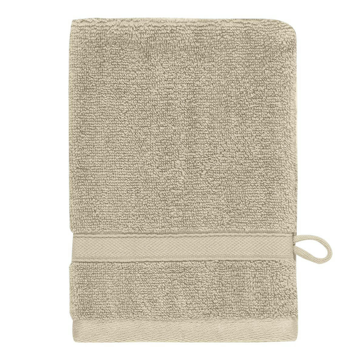 SENSILK - Lot de 3 gants de toilette 600 gr/m²  sable 16x22 cm
