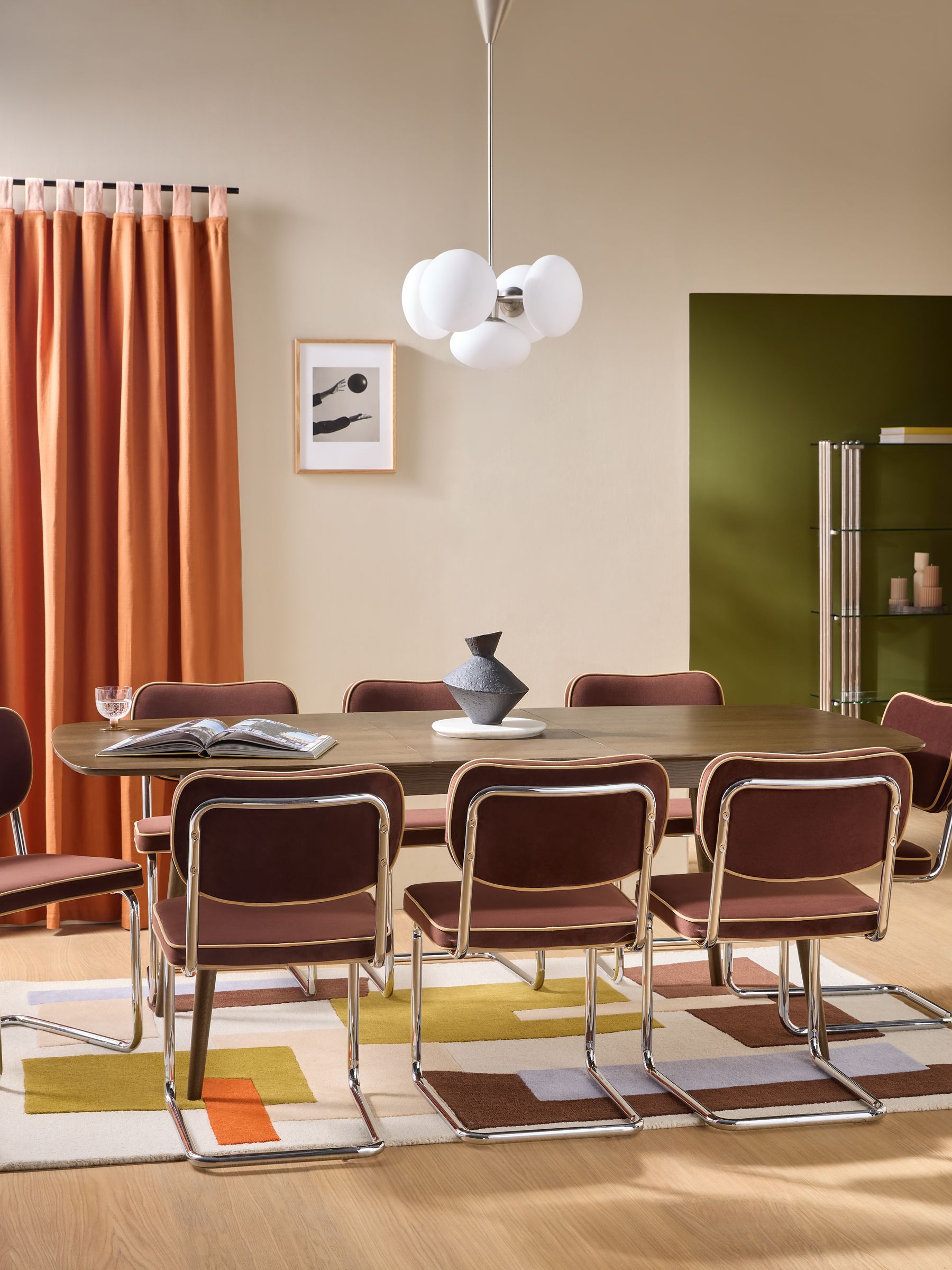 Deauville Rectangular 6 to 8 Seater Extending Dining Table in Dark Stain