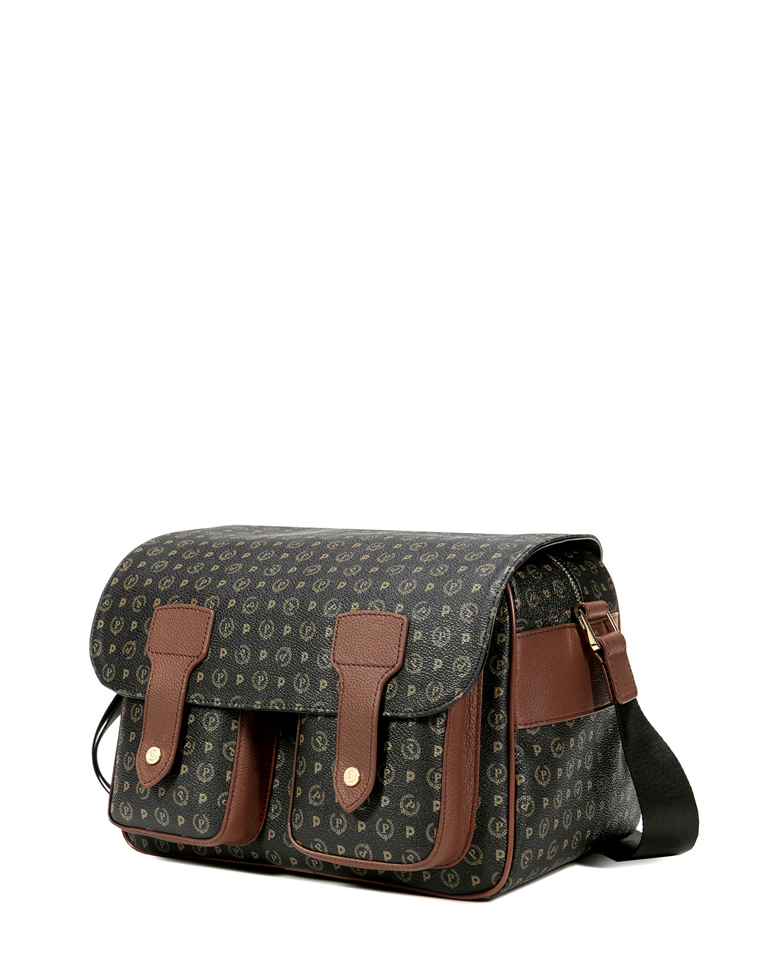 Borsa A Spalla Multitasche Heritage Logo Classic Nero/marrone