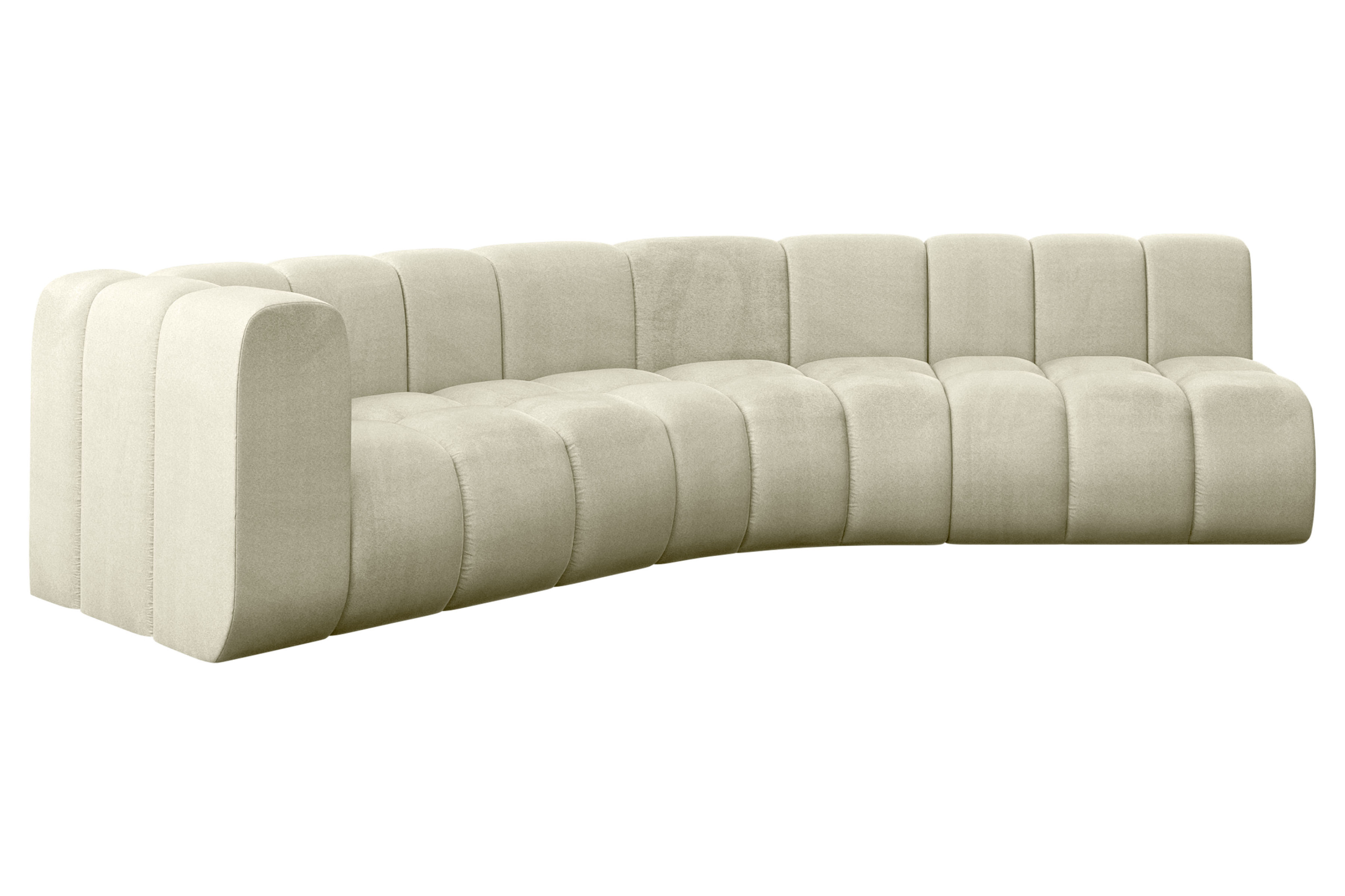 Narożnik lewostronny modułowy Karex-L1 - 308x194x70 cm Beżowy