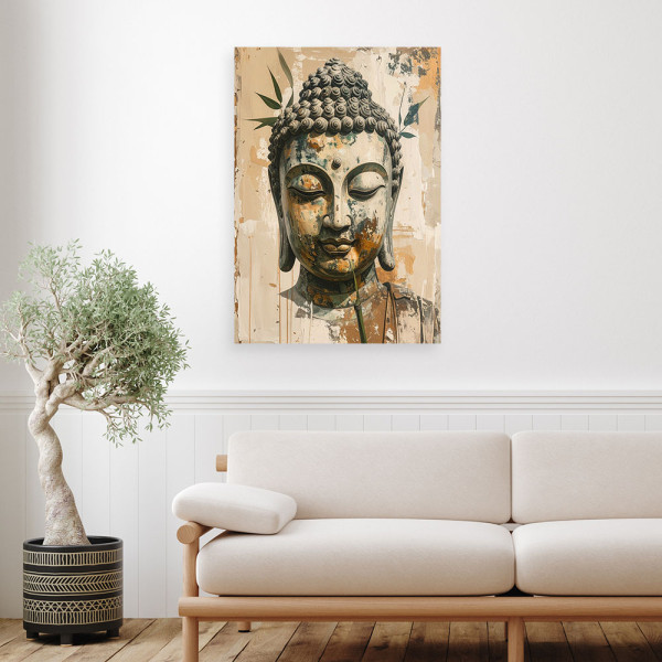Obraz do salonu sypialni biura, Budda Zen Spa Bambus Orientalny 20x30