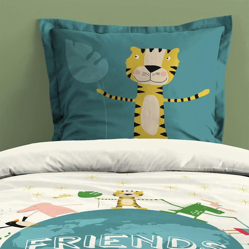 AMIS - Housse de couette 140x200 + 1 taie coton