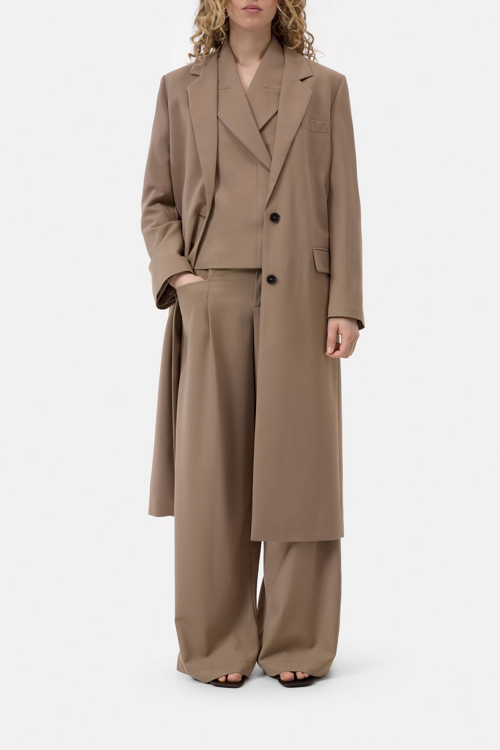 Blazer-Mantel aus Woll-Mix
