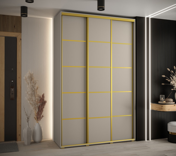 Szafa przesuwna 60 wysoka Dakota 4 150 kaszmir kaszmir złoty