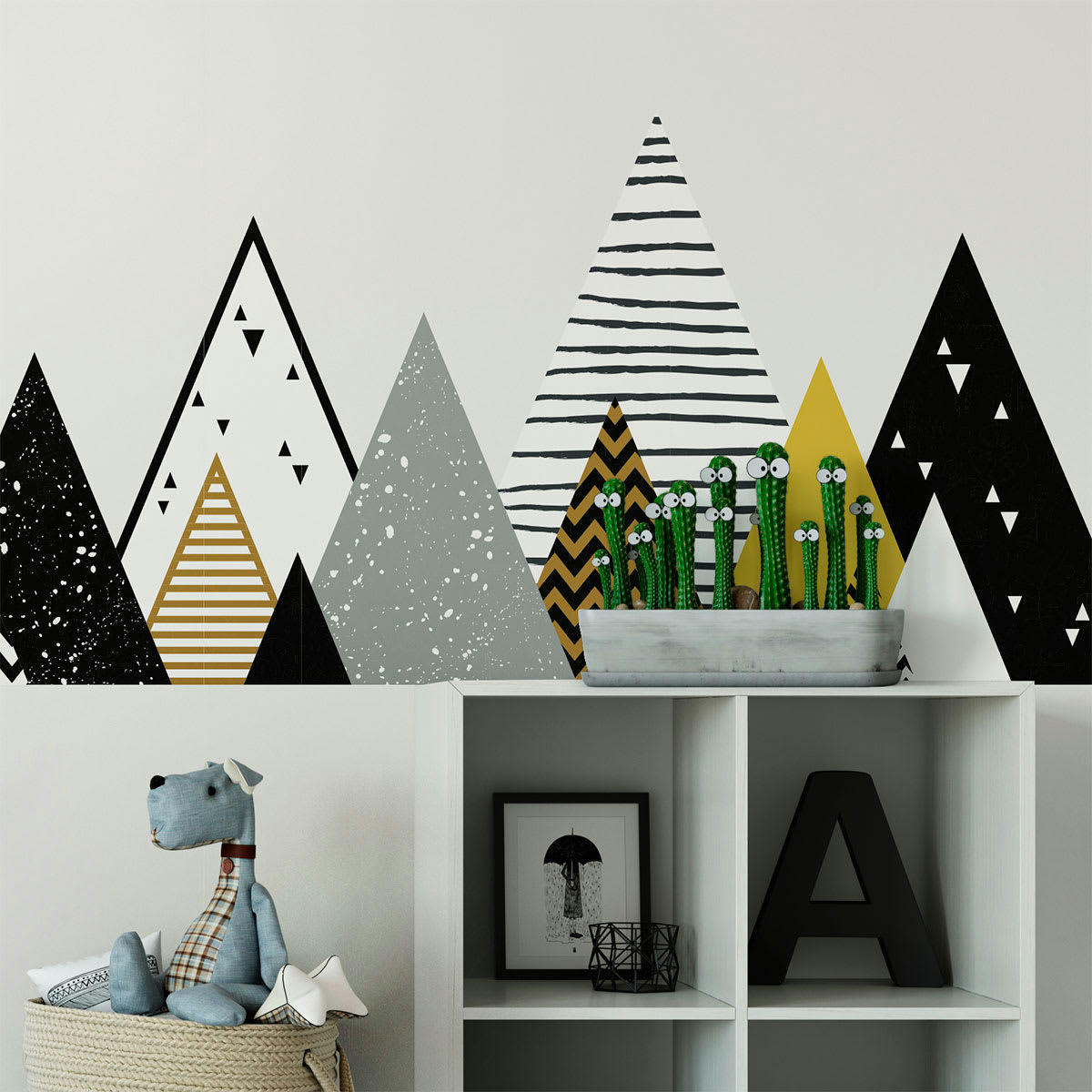 - Stickers enfant montagnes scandinaves chapka 70X115cm
