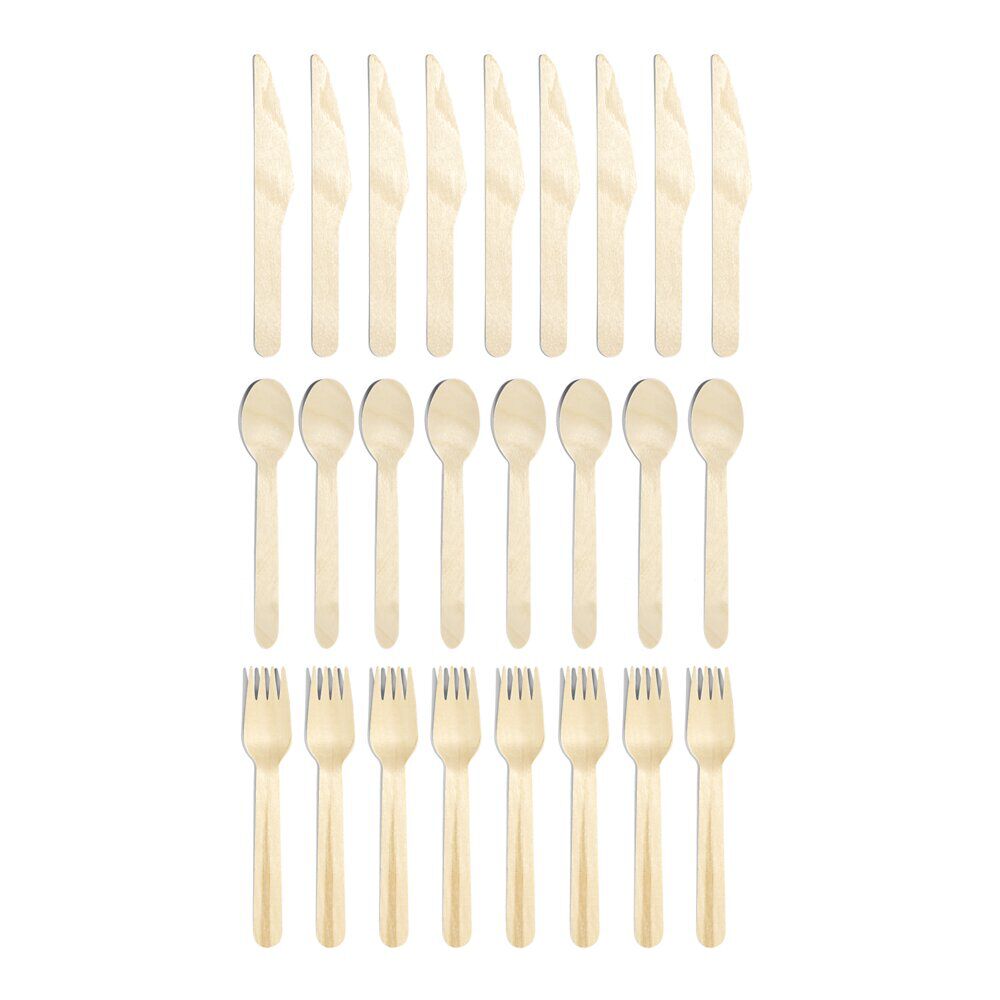 Set de couverts en bois x99 couteau fourchette cuillère