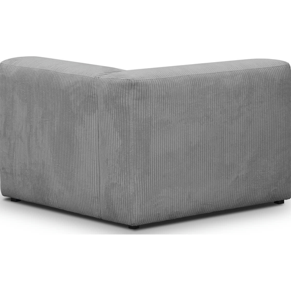MODULO NEW - Chauffeuse d'angle à gauche modulable en velours côtelé gris clair