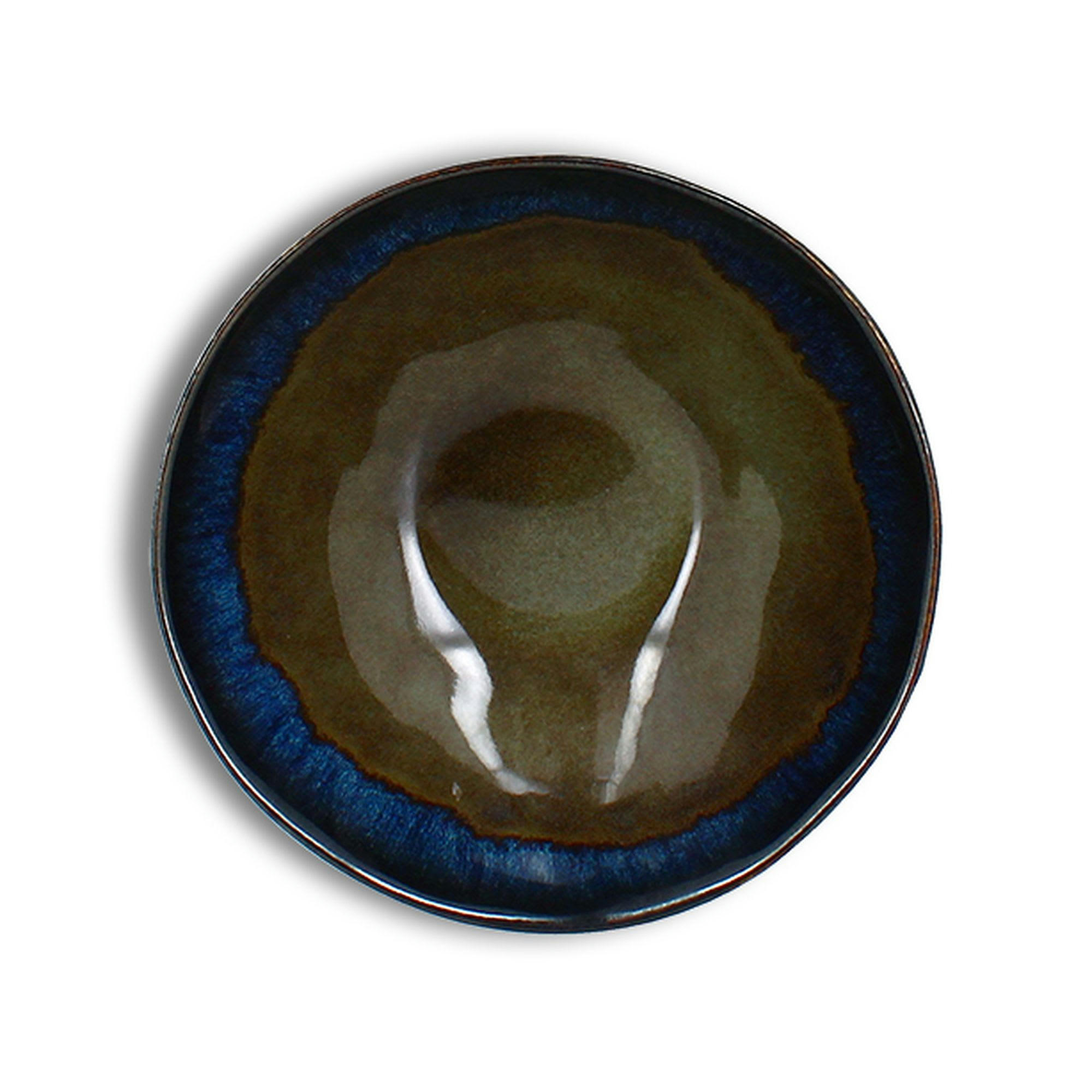 CERTALDO - Lot de 6 assiettes coupes en grès marron 15cm