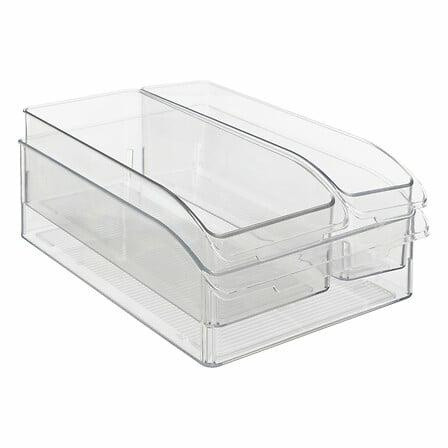 Zestaw 3 organizerów smart fridge do lodówki transparentny