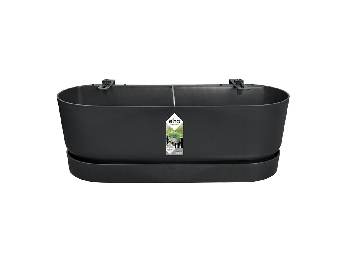 GREENVILLE - Balconnière 52x21x19 cm en polypropylène noir