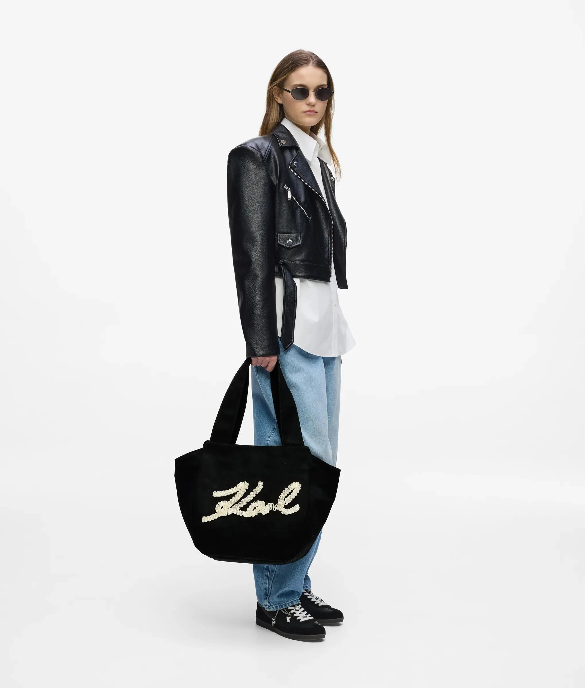 Sac cabas K/Signature à logo à volants