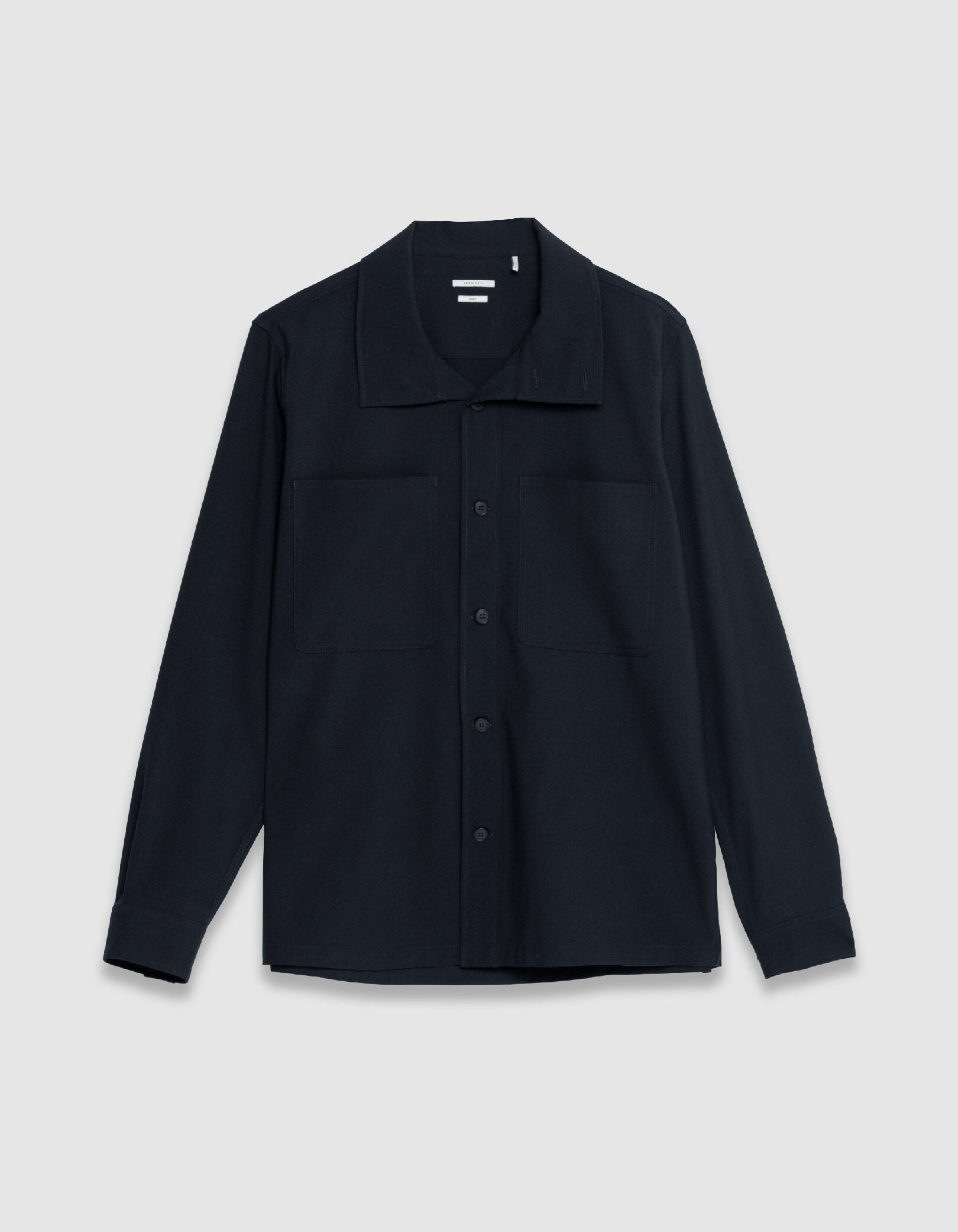 Surchemise regular bleu marine poches plaquées Homme