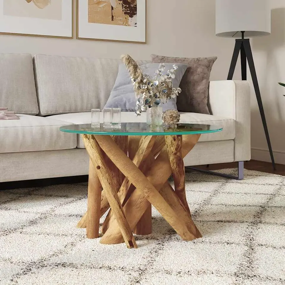 vidaXL - Salontafel - Bruin - Teakhout