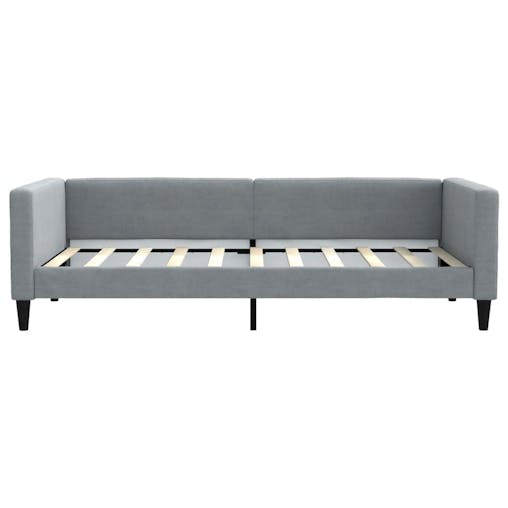 NNEVL Daybed with Trundle and Drawers Light Grey 90x190 cm Fabric