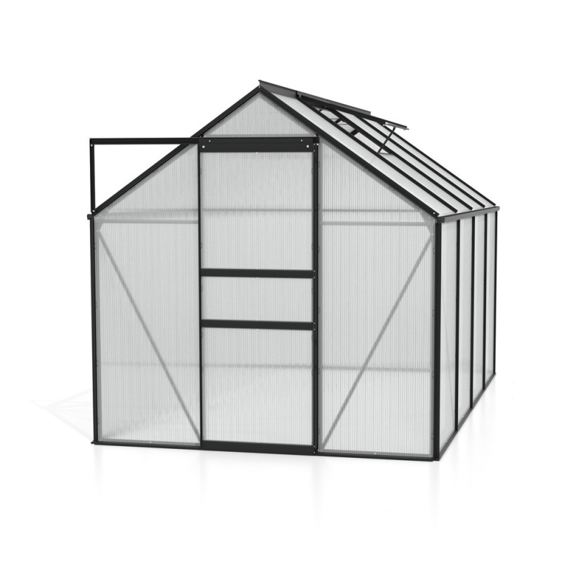 Serre en polycarbonate Calypso noire 5,8 m² VITAVIA