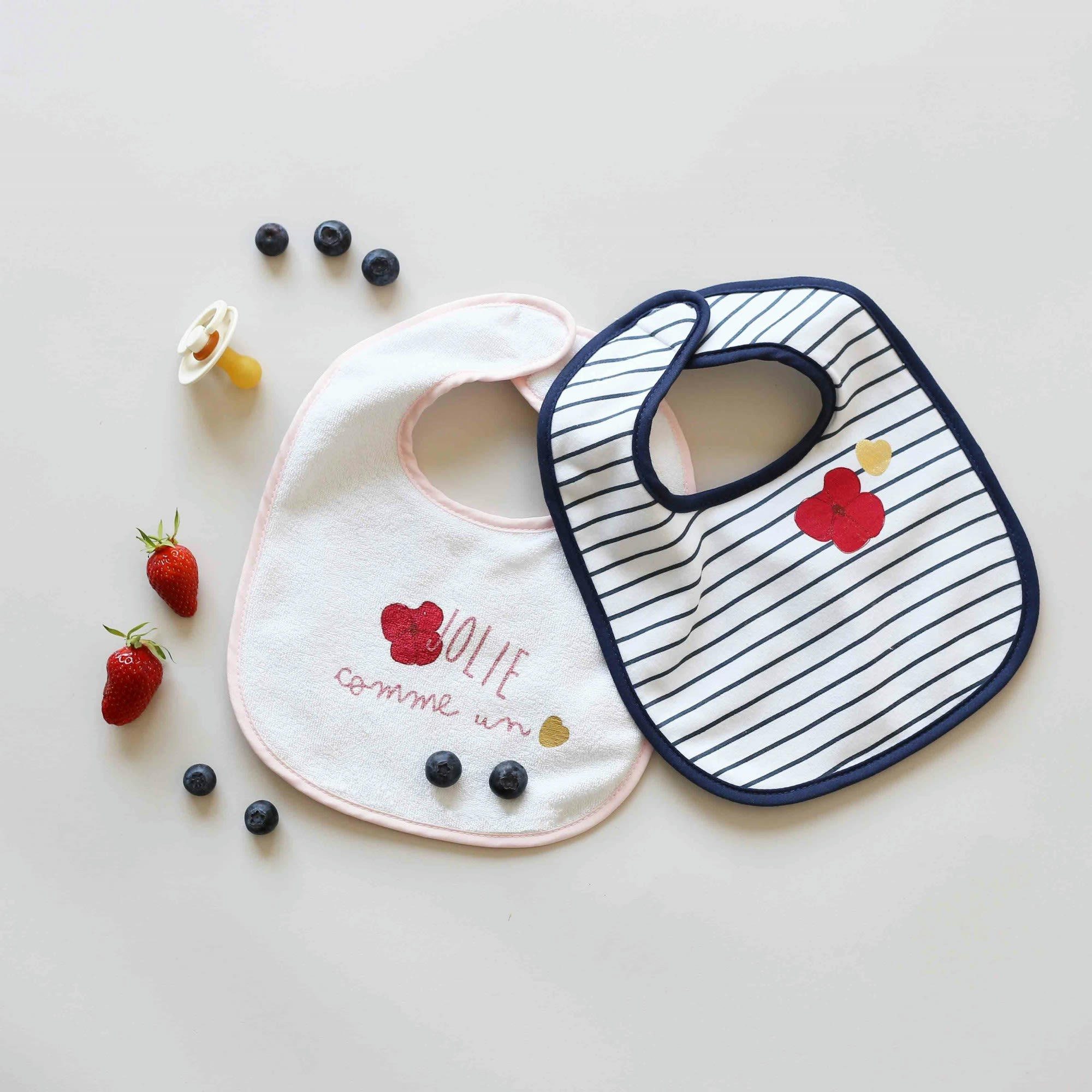 - Lot de 7 bavoirs bébé bébé  Blanc