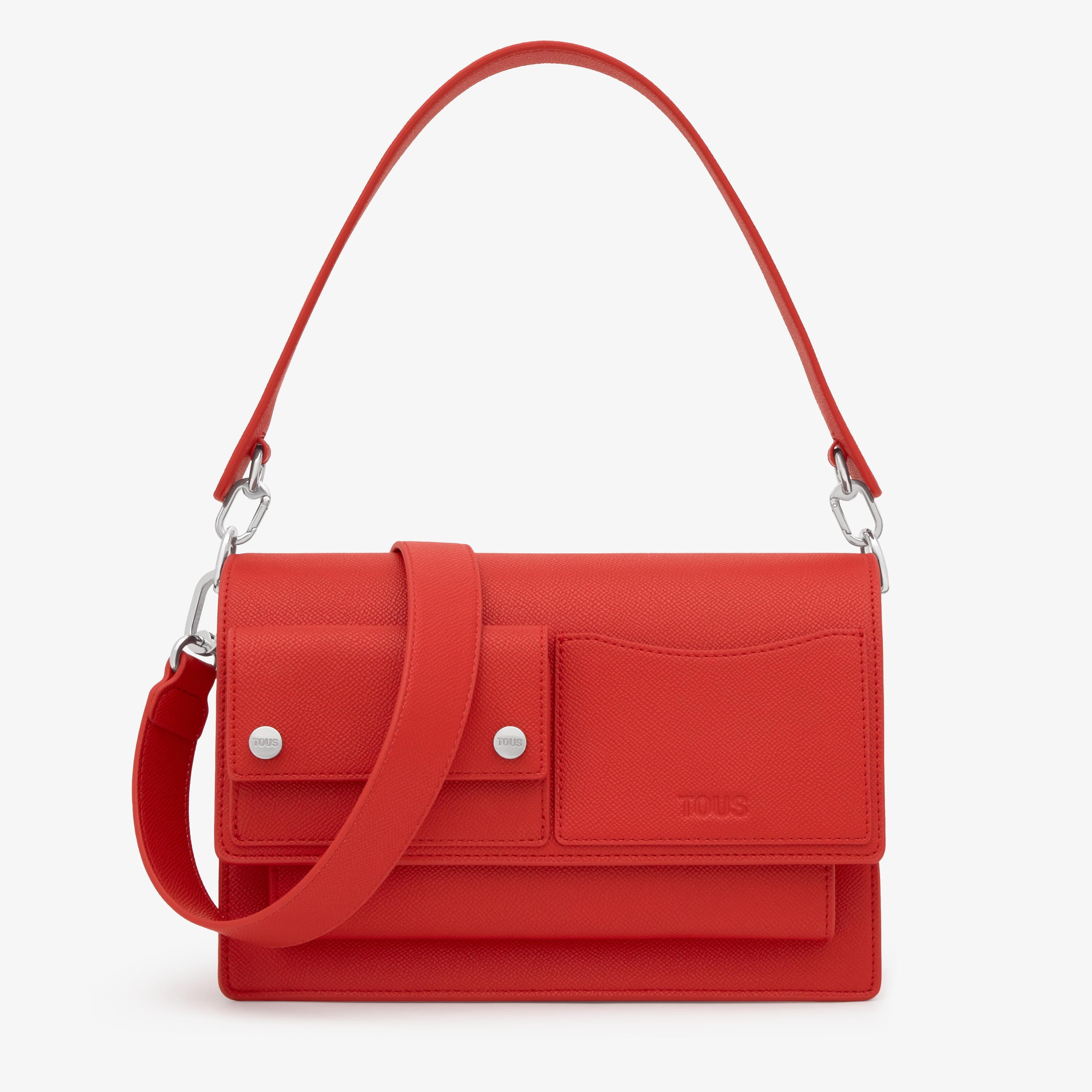 Bandolera mediana rojo Audree Pockets