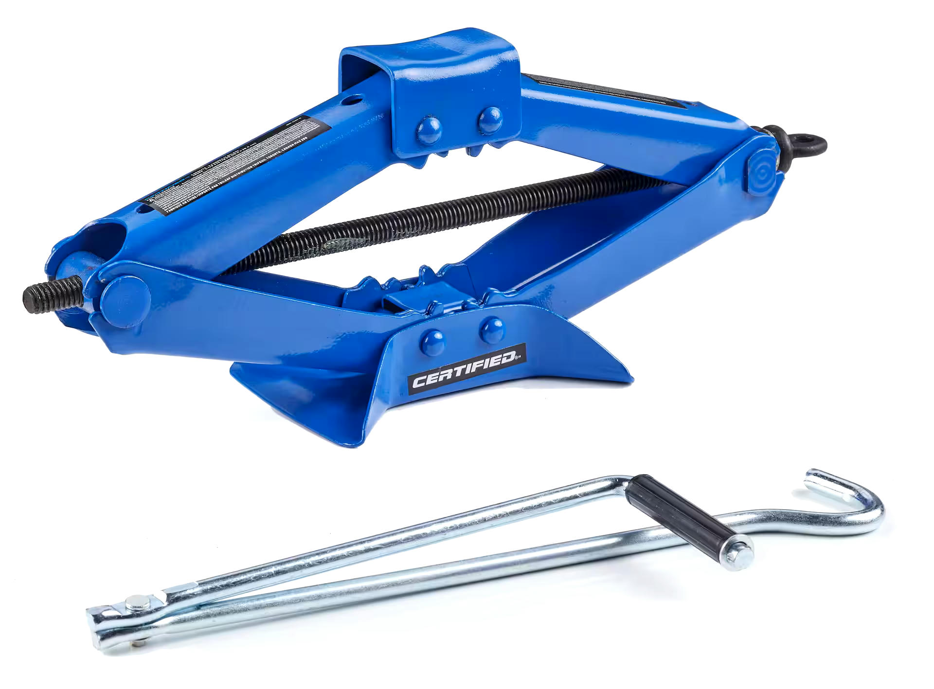 Certified Lightweight Compact Portable Scissor Jack, 2-Ton