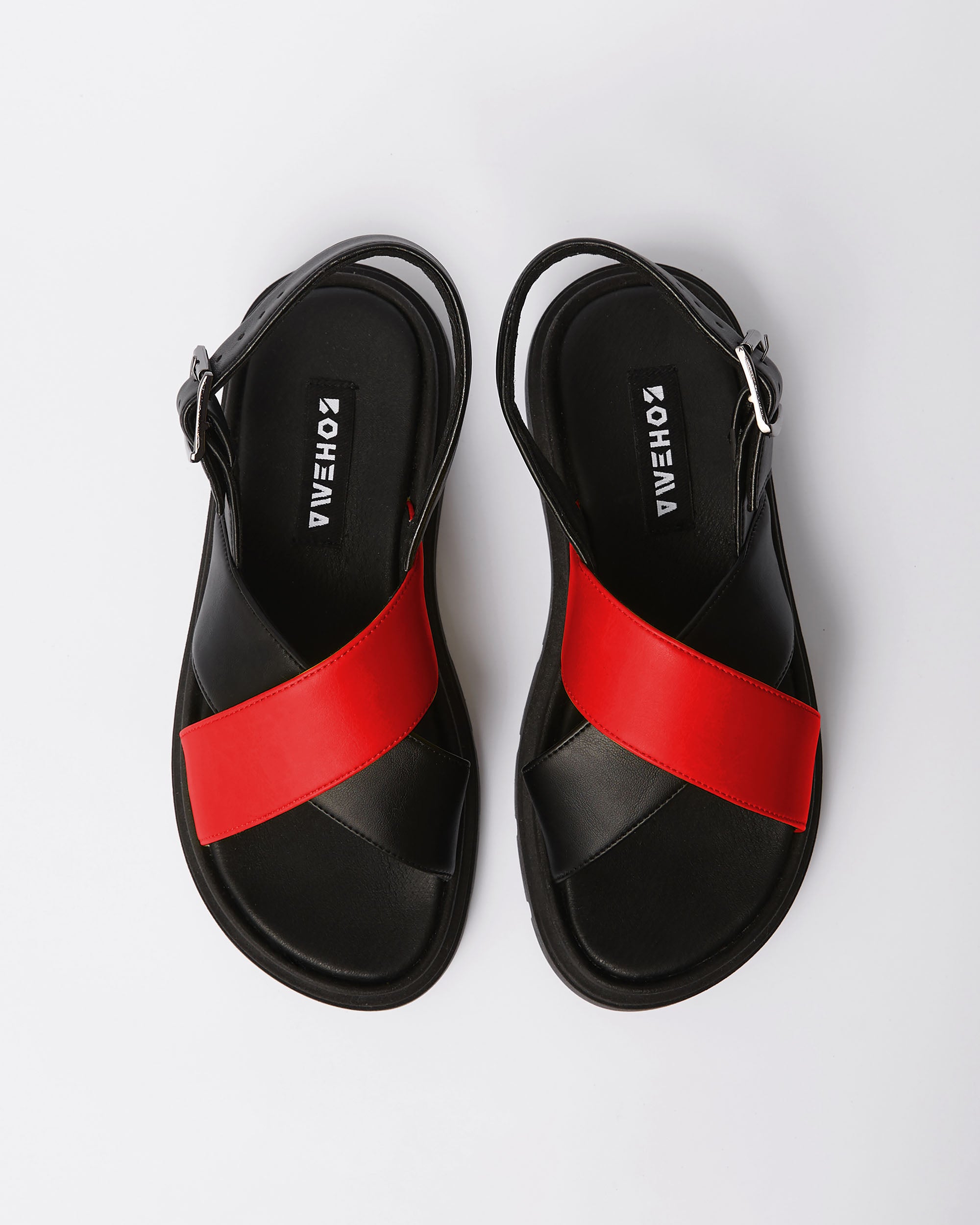 BOHEMA - Glare Sandals Sandały Czerwone, ze skóry roślinnej, polska rodzinna marka