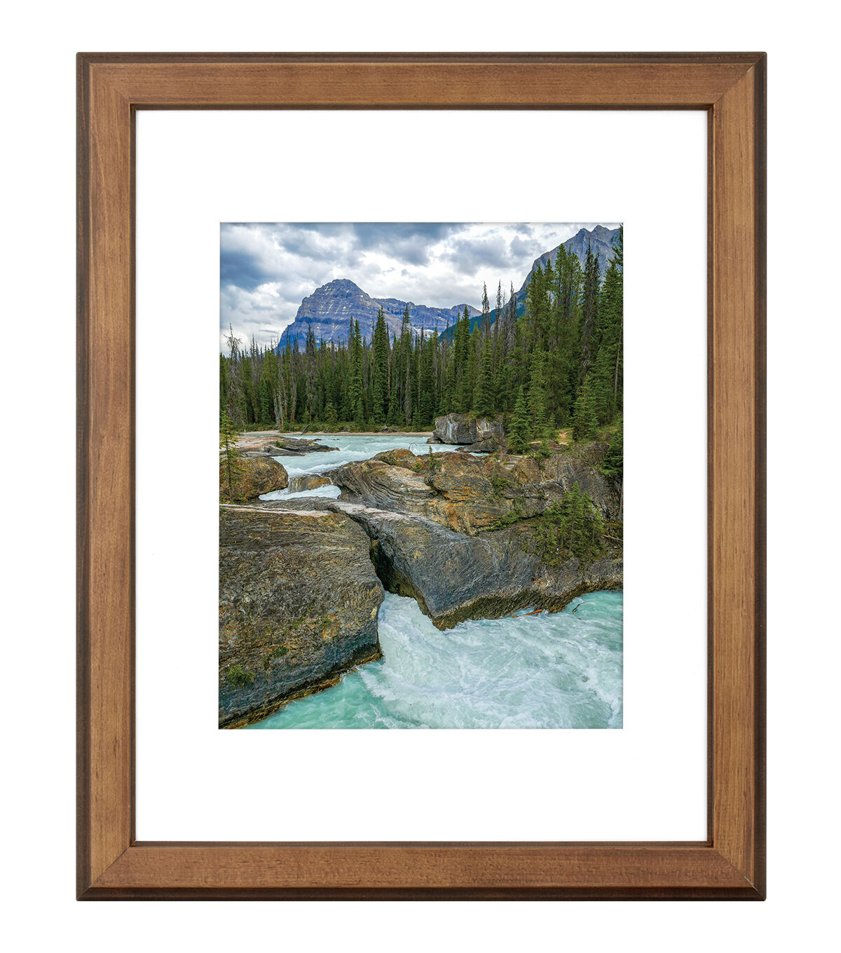 Walden Woods 11x14 Matted to 8x10 Walnut Wall Frame