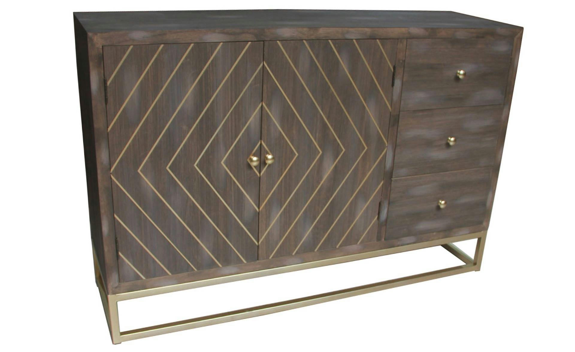 BUFFET - Lipnia scandinave 2 portes et 3 tiroirs bois vintage