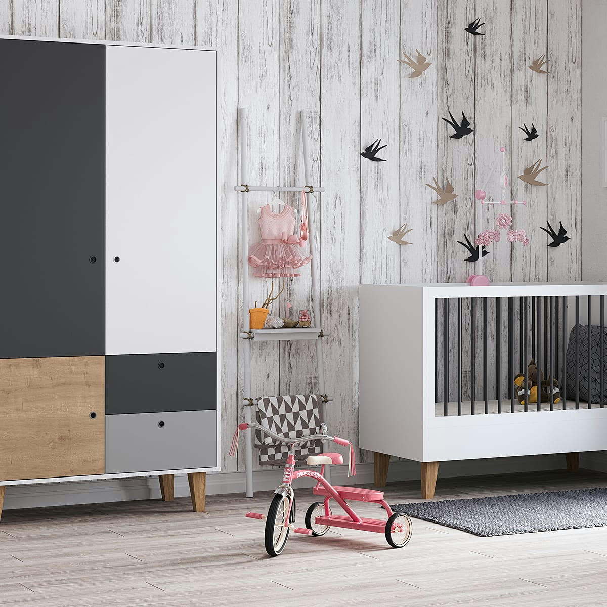 CONCEPT - Armoire 2 portes naturel