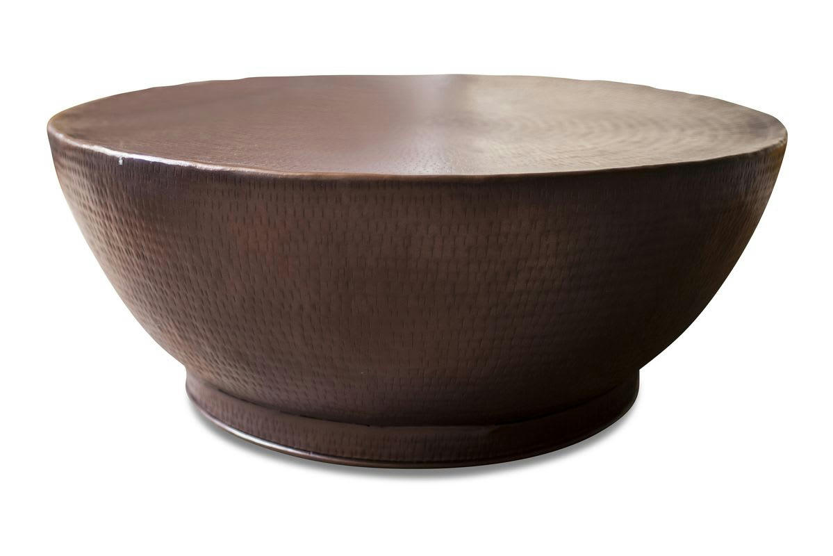 CALABA - Table basse industrielle en métal marron
