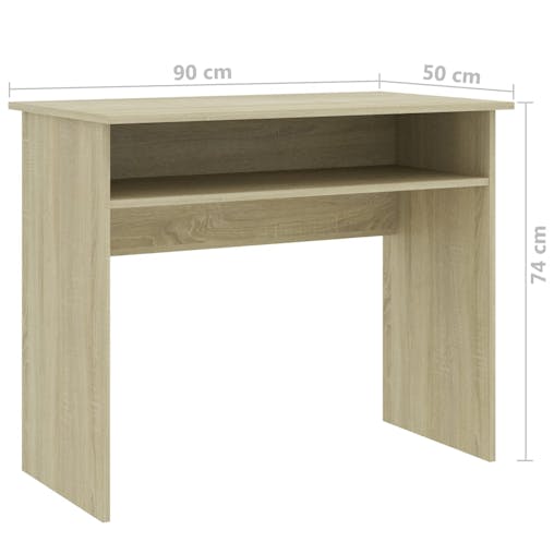 NNEVL Desk Sonoma Oak 90x50x74 cm Chipboard
