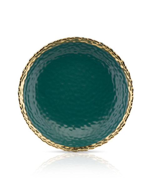 Komplet 8 talerzy Kati Green Gold małe