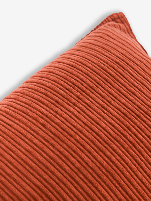 Coussin roy 45x45 velours cotele brique brique