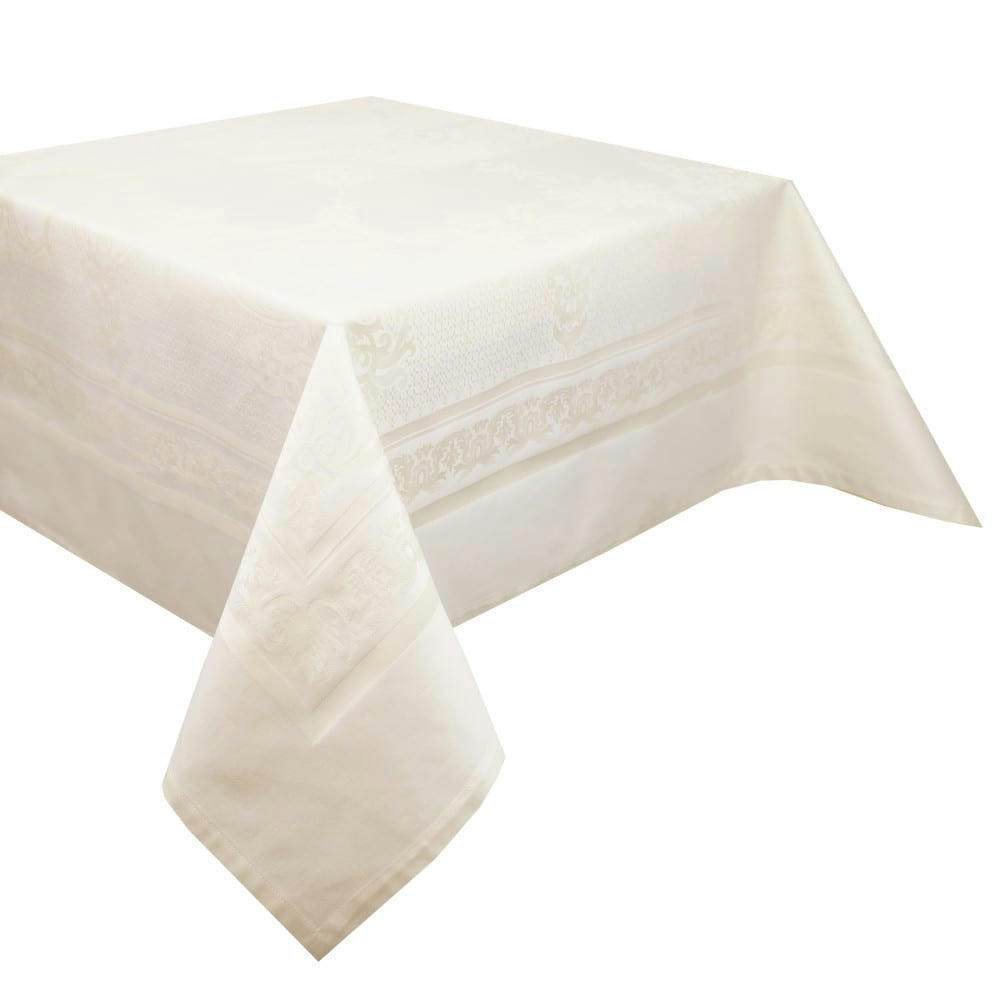BEAUREGARD IVOIRE - Nappe ronde  pur coton  Diam. 235 cm