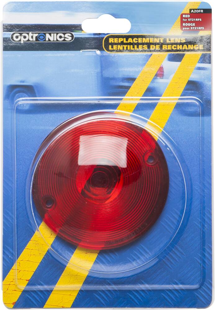 Optronics Round Red Replacement Lens for Clearance Markers, 3-7/8-in