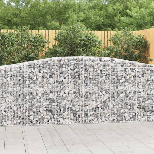 NNEVL Arched Gabion Baskets 8 pcs 400x50x100/120 cm Galvanised Iron