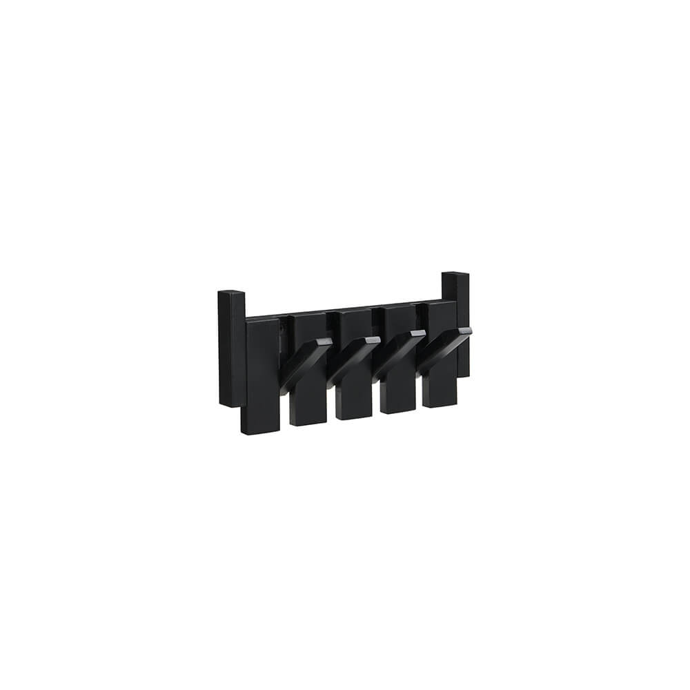 Home Deluxe Kapstok PORTE - 32 x 3,5 x 15 cm, zwart